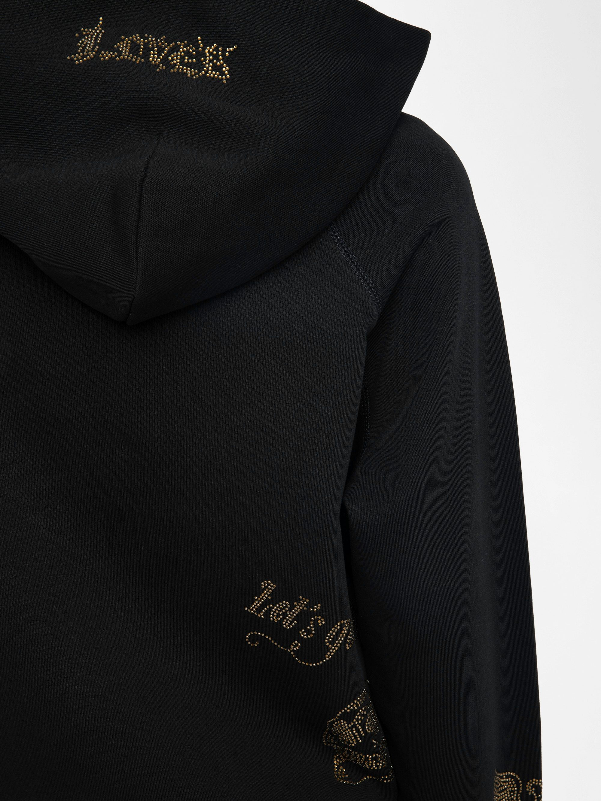 Georgy Sweatshirt - Hooded sweatshirt with long sleeves featuring rhinestone multicusto.